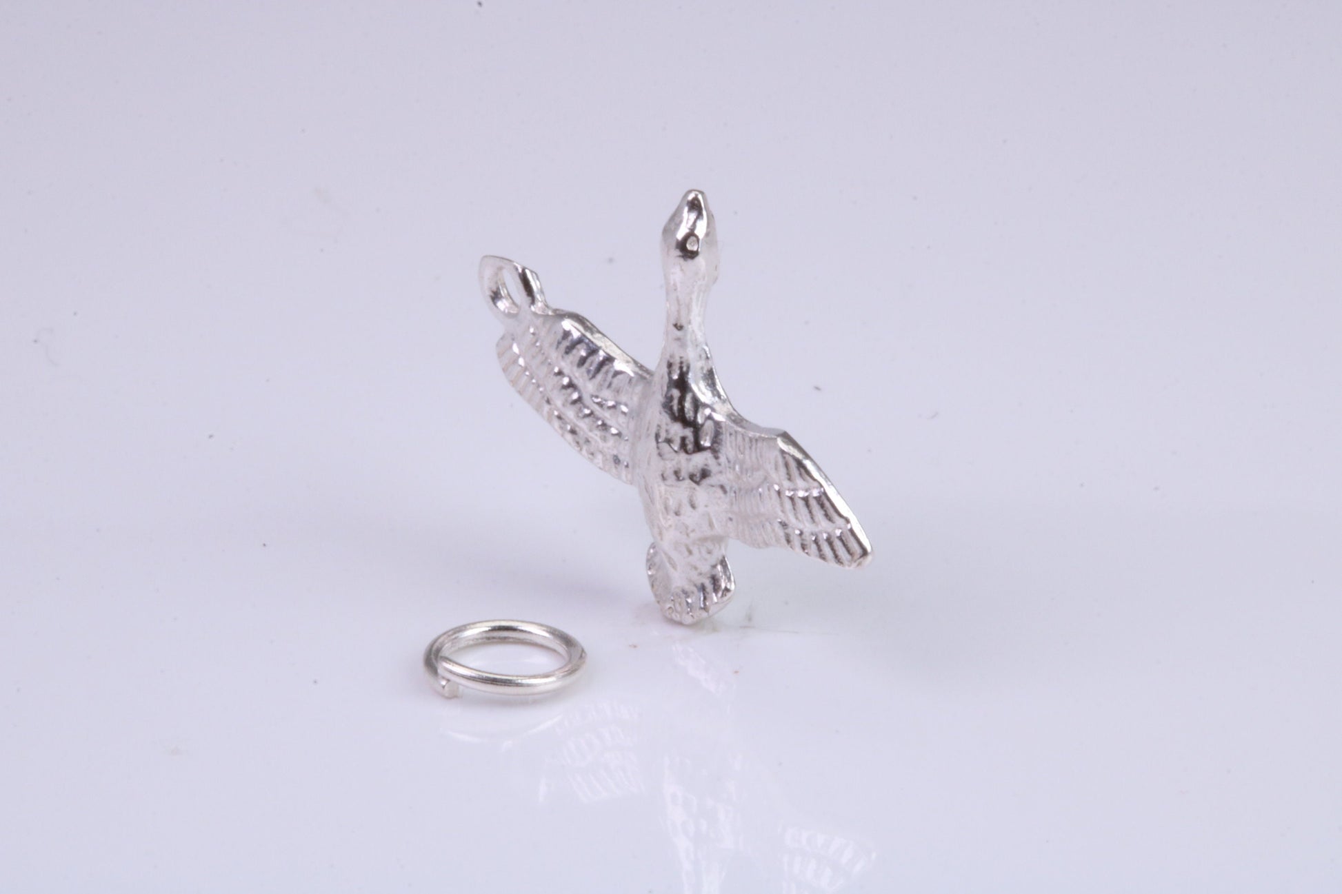 Seagull Charm, Traditional Charm, Made from Solid 925 Grade Sterling Silver, Complete with Attachment Link
