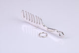 Large Hair Comb Charm, Made from Solid Cast Silver