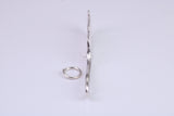 Large Hair Comb Charm, Made from Solid Cast Silver