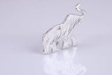 African Elephant Charm, Made from Solid Cast Silver
