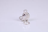 Elephant Charm, Made from Solid Cast Silver, Complete with Attachment Link