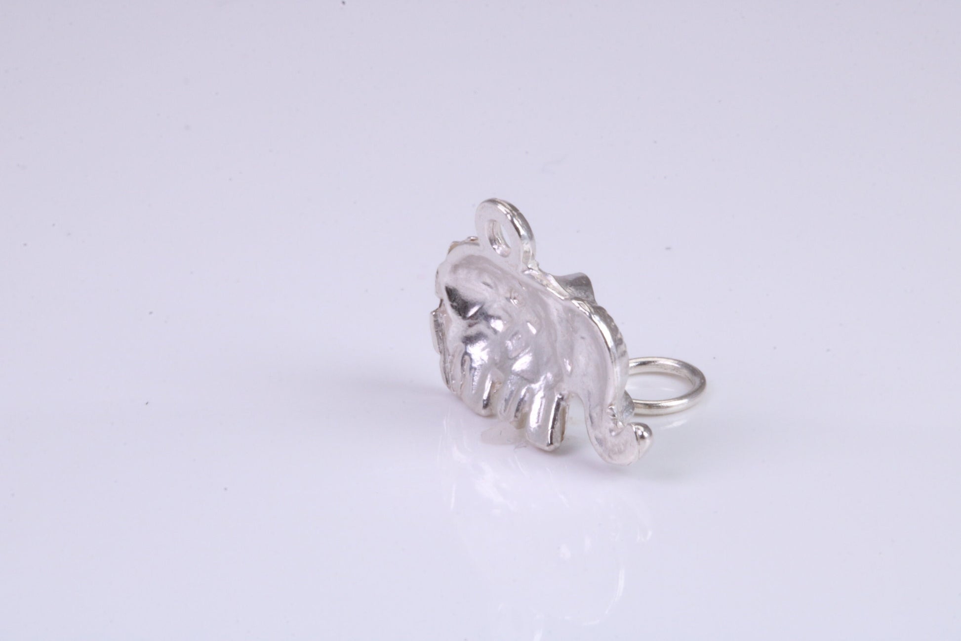 Elephant Charm, Traditional Charm, Made from Solid 925 Grade Sterling Silver, Complete with Attachment Link