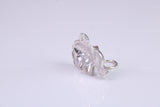 Elephant Charm, Made from Solid Cast Silver, Complete with Attachment Link