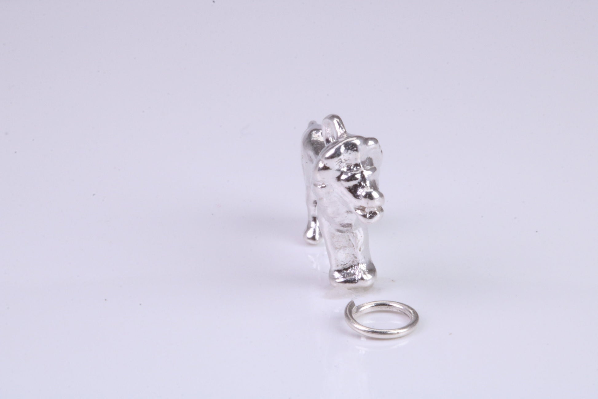 Lion Charm, Traditional Charm, Made from Solid 925 Grade Sterling Silver, Complete with Attachment Link