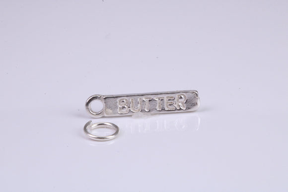 Butter Charm, Traditional Charm, Made from Solid 925 Grade Sterling Silver, Complete with Attachment Link