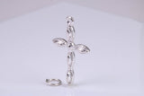 28 mm Long Cross Necklace, made from solid Sterling Silver, With 18 Inch Long Chain