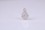 Rope Charm, Traditional Charm, Made from Solid 925 Grade Sterling Silver, Complete with Attachment Link