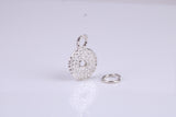 Rope Charm, Traditional Charm, Made from Solid 925 Grade Sterling Silver, Complete with Attachment Link
