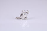Tortoise Charm, Made from Solid Cast Silver, Complete with Attachment Link