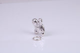 Tortoise Charm, Made from Solid Cast Silver, Complete with Attachment Link