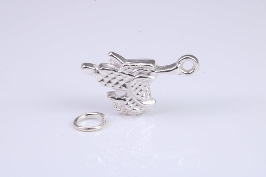 Horse Saddle charm, Traditional Charm, Made from Solid 925 Grade Sterling Silver, Complete with Attachment Link