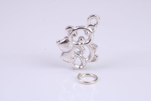 Koala Bear Charm, Traditional Charm, Made from Solid 925 Grade Sterling Silver, Complete with Attachment Link
