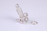 Rocking Chair Charm, Traditional Charm, Made from Solid 925 Grade Sterling Silver, Complete with Attachment Link