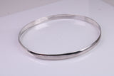 70 mm Round and 5 mm wide Solid Silver Bangle