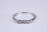 Silver C Z set Platinum and Diamond Look Eternity Ring