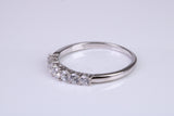 Silver C Z set Platinum and Diamond Look Eternity Ring