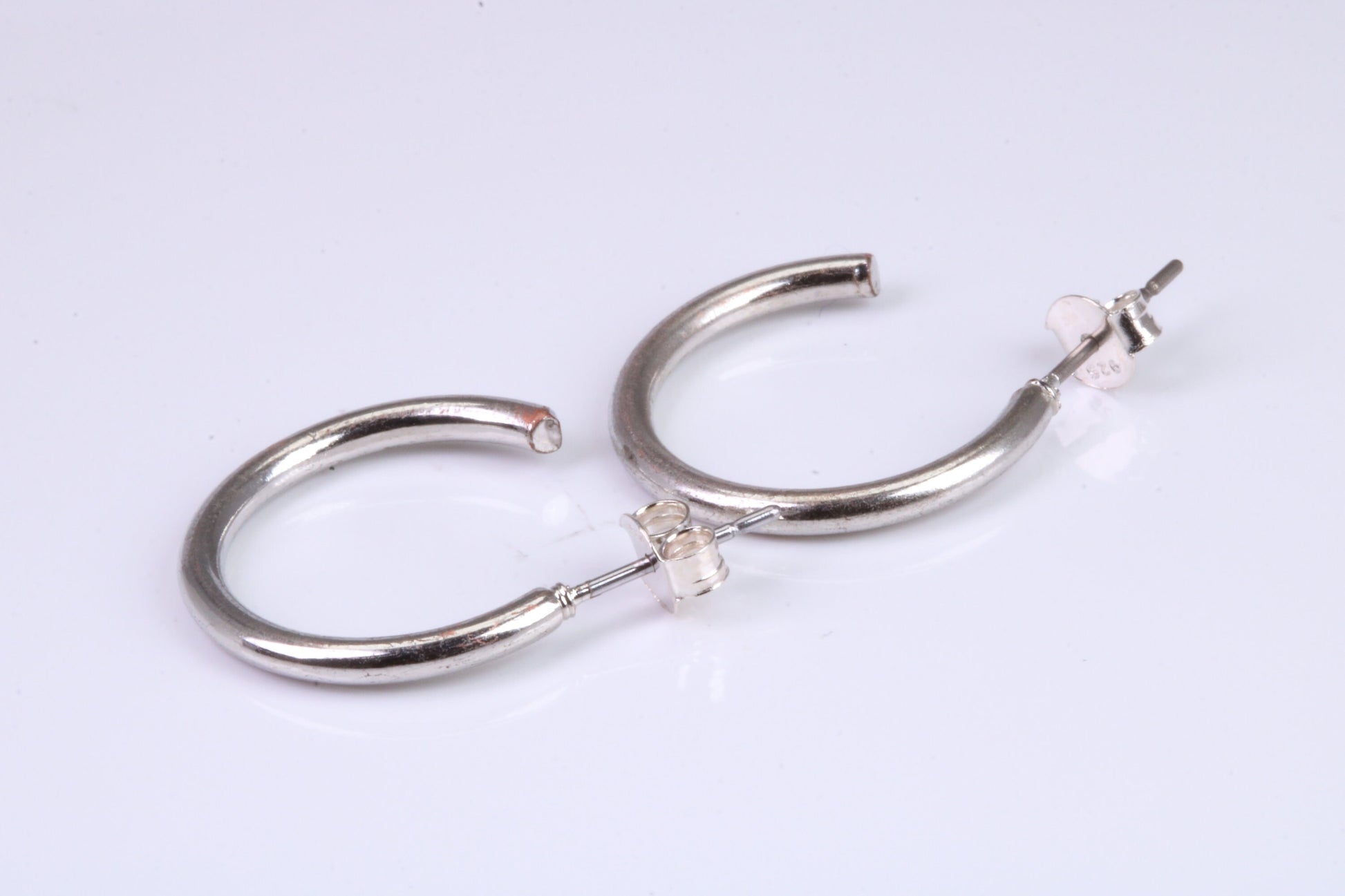 20 mm Round Creole Hoop Earrings Made from 925 Grade Sterling Silver
