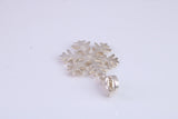 Snow Flake Charm, Traditional Charm, Made from Solid 925 Grade Sterling Silver, Complete with Attachment Link