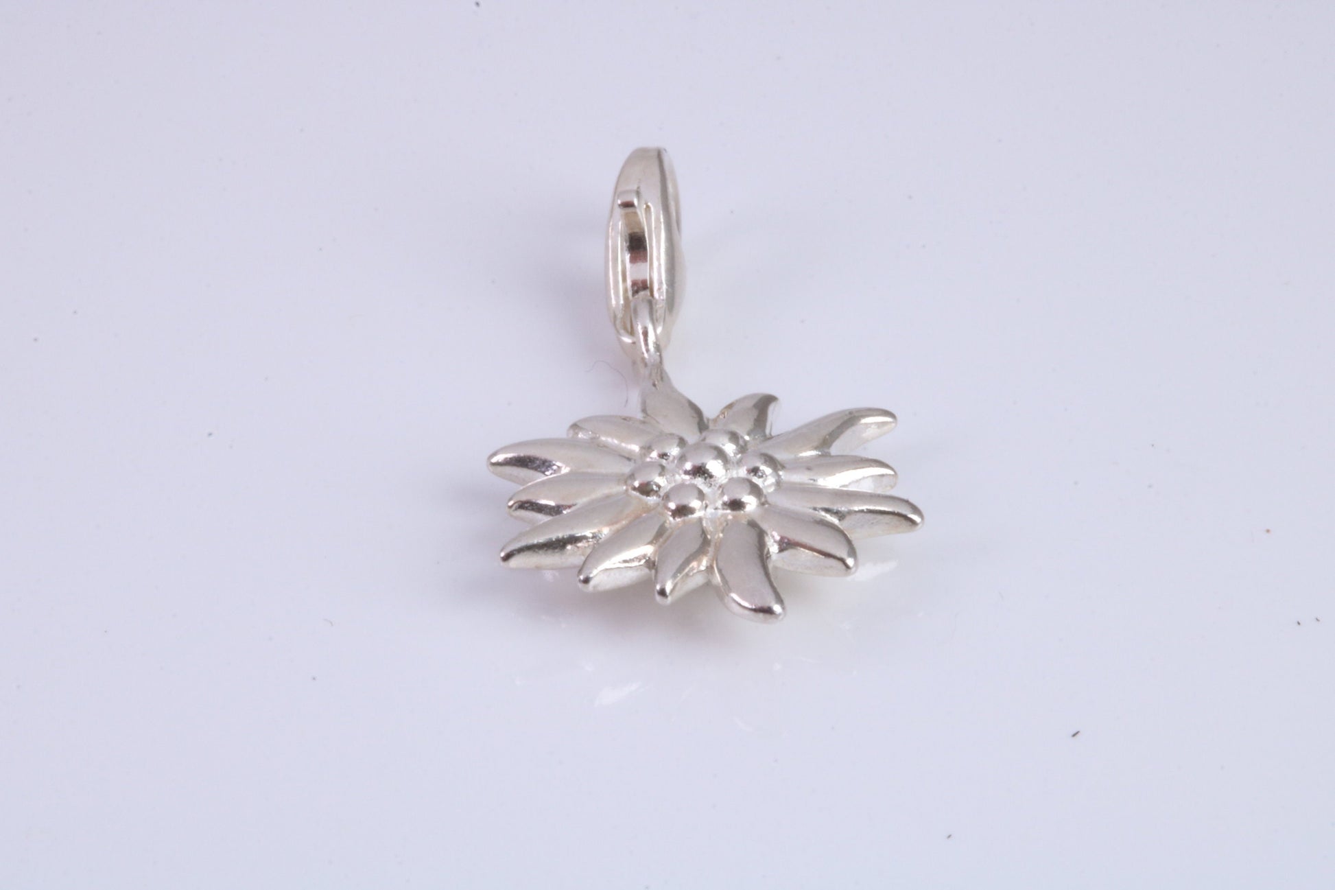 Sun Charm, Traditional Charm, Made from Solid 925 Grade Sterling Silver, Complete with Attachment Link