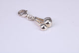 Cherries Charm, Traditional Charm, Made from Solid 925 Grade Sterling Silver, Complete with Attachment Link