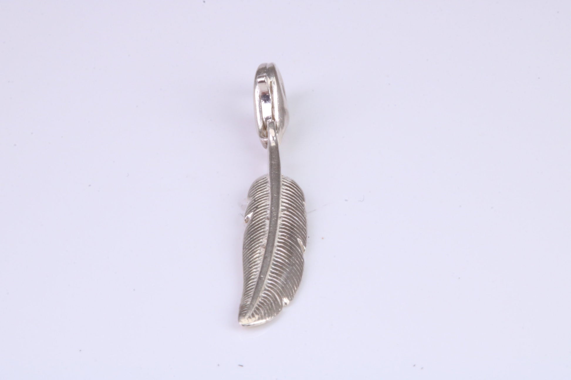 Feather Charm, Traditional Charm, Made from Solid 925 Grade Sterling Silver, Complete with Attachment Link