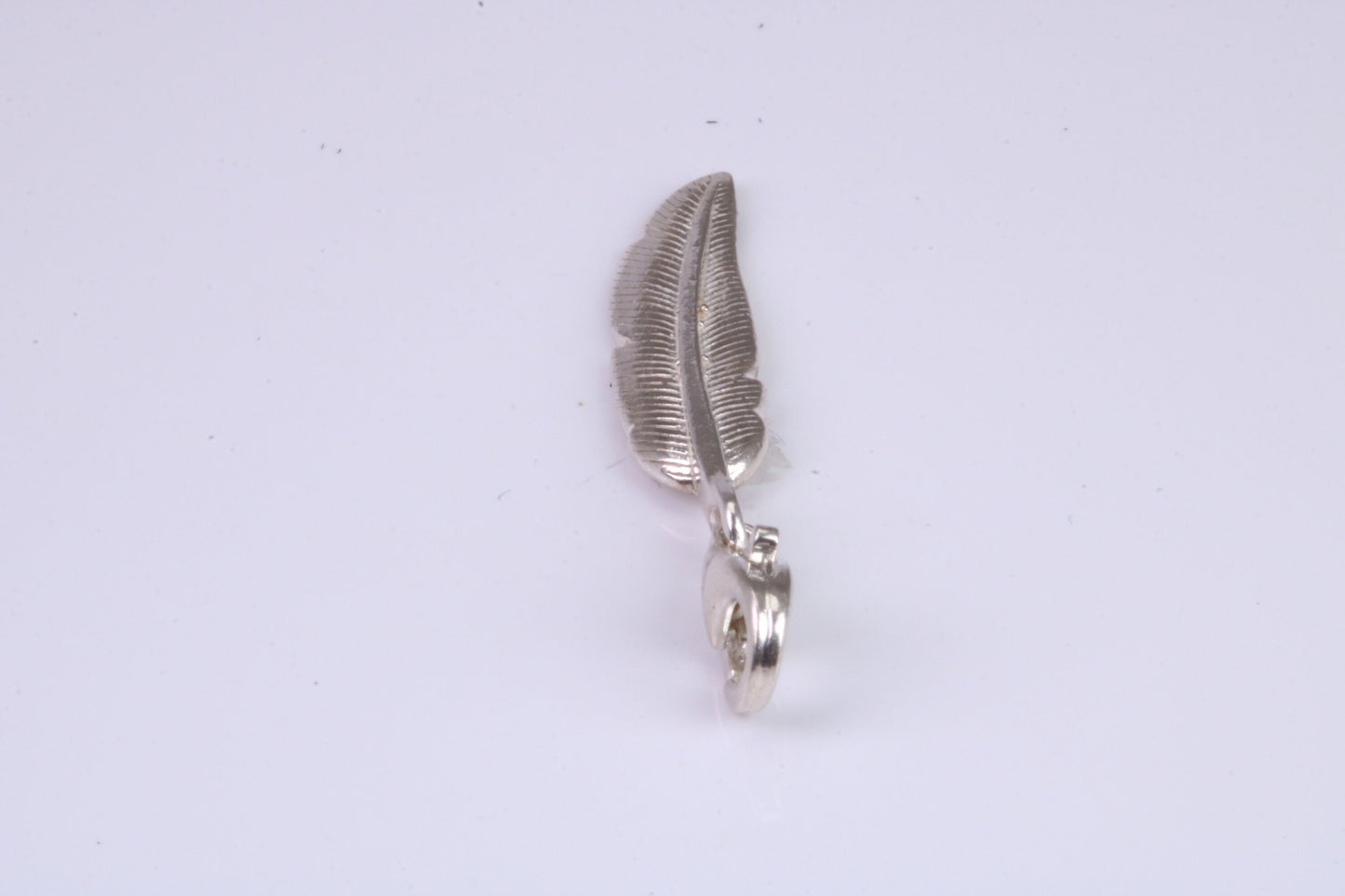 Feather Charm, Traditional Charm, Made from Solid 925 Grade Sterling Silver, Complete with Attachment Link