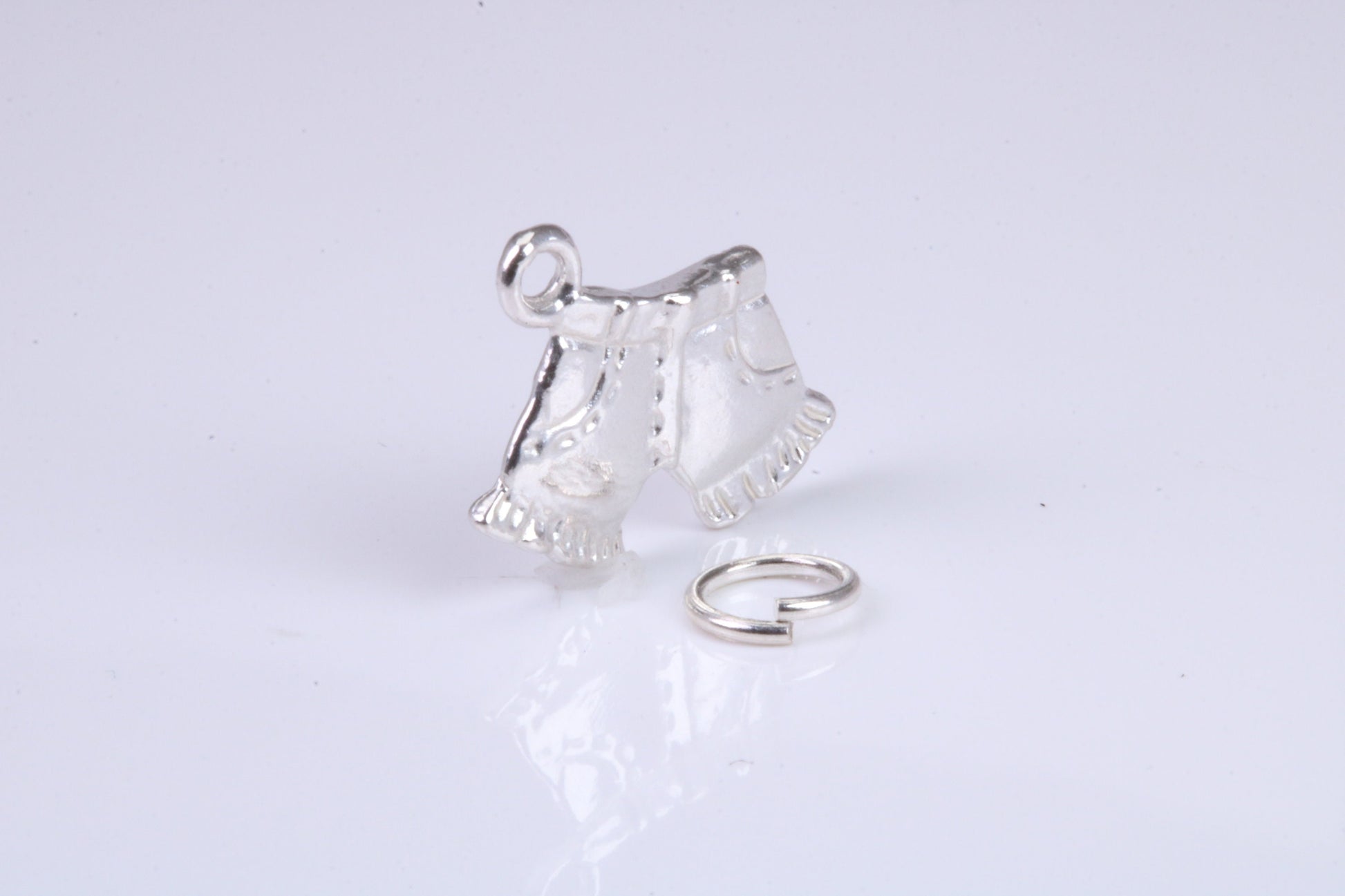 Shorts Charm, Traditional Charm, Made from Solid 925 Grade Sterling Silver, Complete with Attachment Link