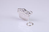 Hair Comb Charm, Traditional Charm, Made from Solid 925 Grade Sterling Silver, Complete with Attachment Link