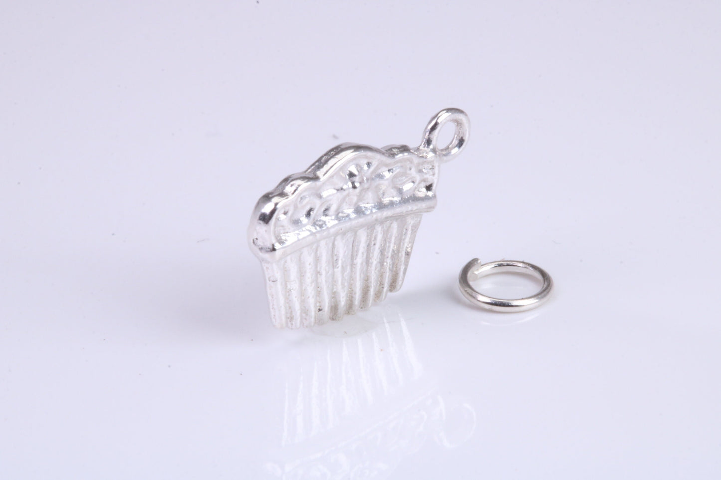 Hair Comb Charm, Traditional Charm, Made from Solid 925 Grade Sterling Silver, Complete with Attachment Link