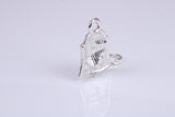 Pharaoh Charm, Traditional Charm, Made from Solid 925 Grade Sterling Silver, Complete with Attachment Link