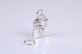 Pharaoh Charm, Traditional Charm, Made from Solid 925 Grade Sterling Silver, Complete with Attachment Link