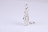 Golf Bag Charm, Traditional Charm, Made from Solid 925 Grade Sterling Silver, Complete with Attachment Link