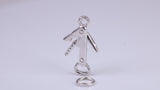 Wine Bottle Opener Charm, Traditional Charm, Made from Solid 925 Grade Sterling Silver, Complete with Attachment Link