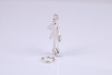 Wine Bottle Opener Charm, Traditional Charm, Made from Solid 925 Grade Sterling Silver, Complete with Attachment Link