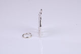 Log Cabin Charm, Traditional Charm, Made from Solid 925 Grade Sterling Silver, Complete with Attachment Link