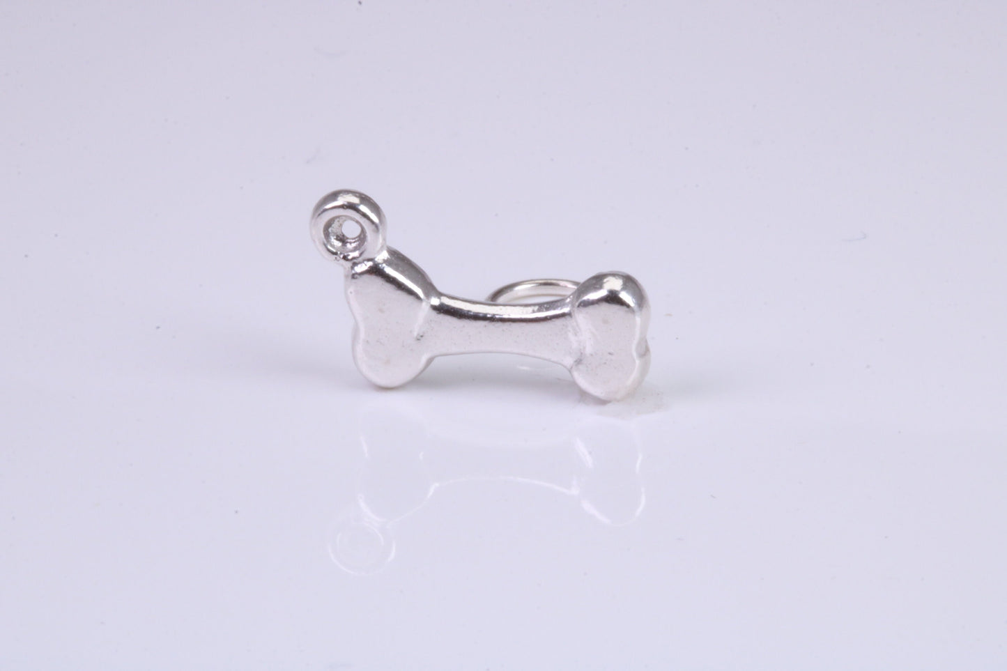 Dog Bone Charm, Traditional Charm, Made from Solid 925 Grade Sterling Silver, Complete with Attachment Link