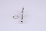 Fountain Pen Nib Charm, Traditional Charm, Made from Solid 925 Grade Sterling Silver, Complete with Attachment Link