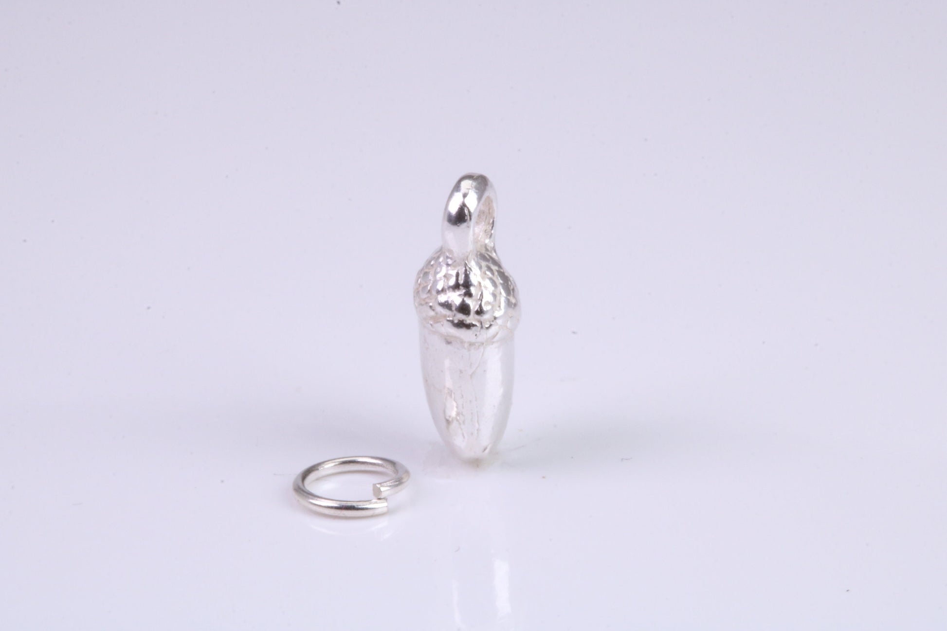 Acorn Charm, Traditional Charm, Made from Solid 925 Grade Sterling Silver, Complete with Attachment Link