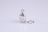 Buddha Charm, Made from Solid Cast Silver