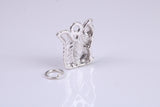 Squirrel Charm, Made from Solid Cast Silver