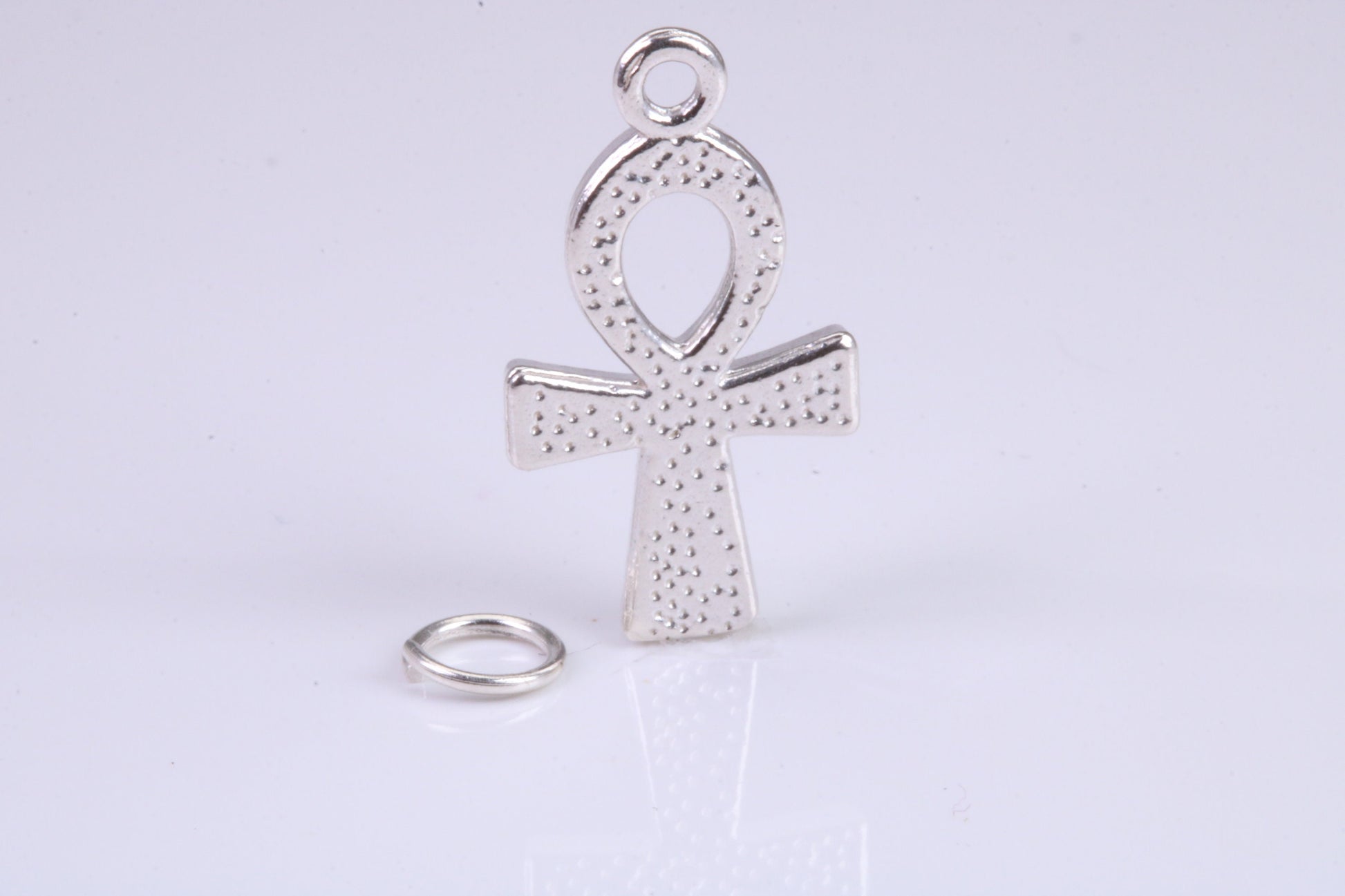Ankh Cross Charm, Traditional Charm, Made from Solid 925 Grade Sterling Silver, Complete with Attachment Link