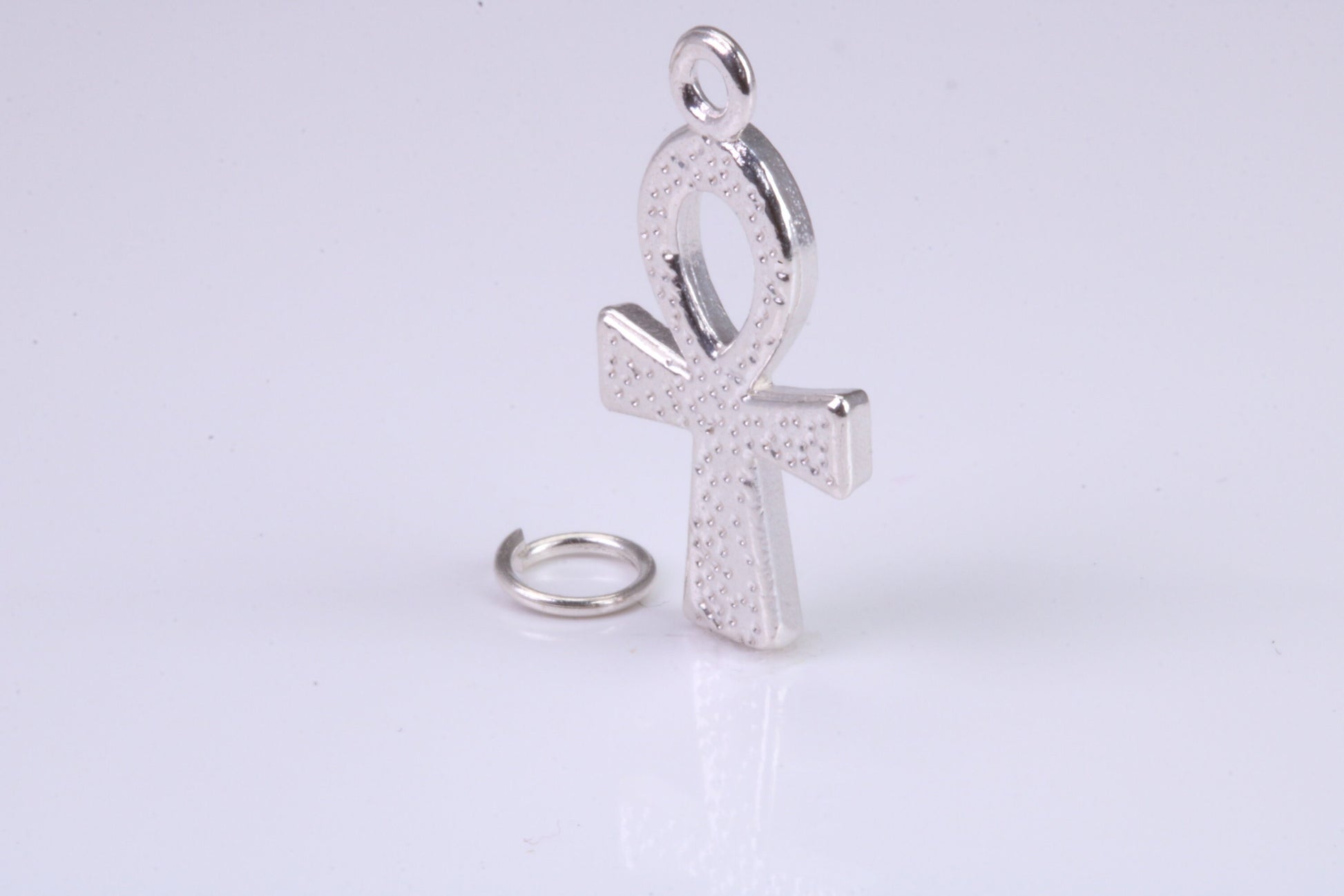 Ankh Cross Charm, Traditional Charm, Made from Solid 925 Grade Sterling Silver, Complete with Attachment Link