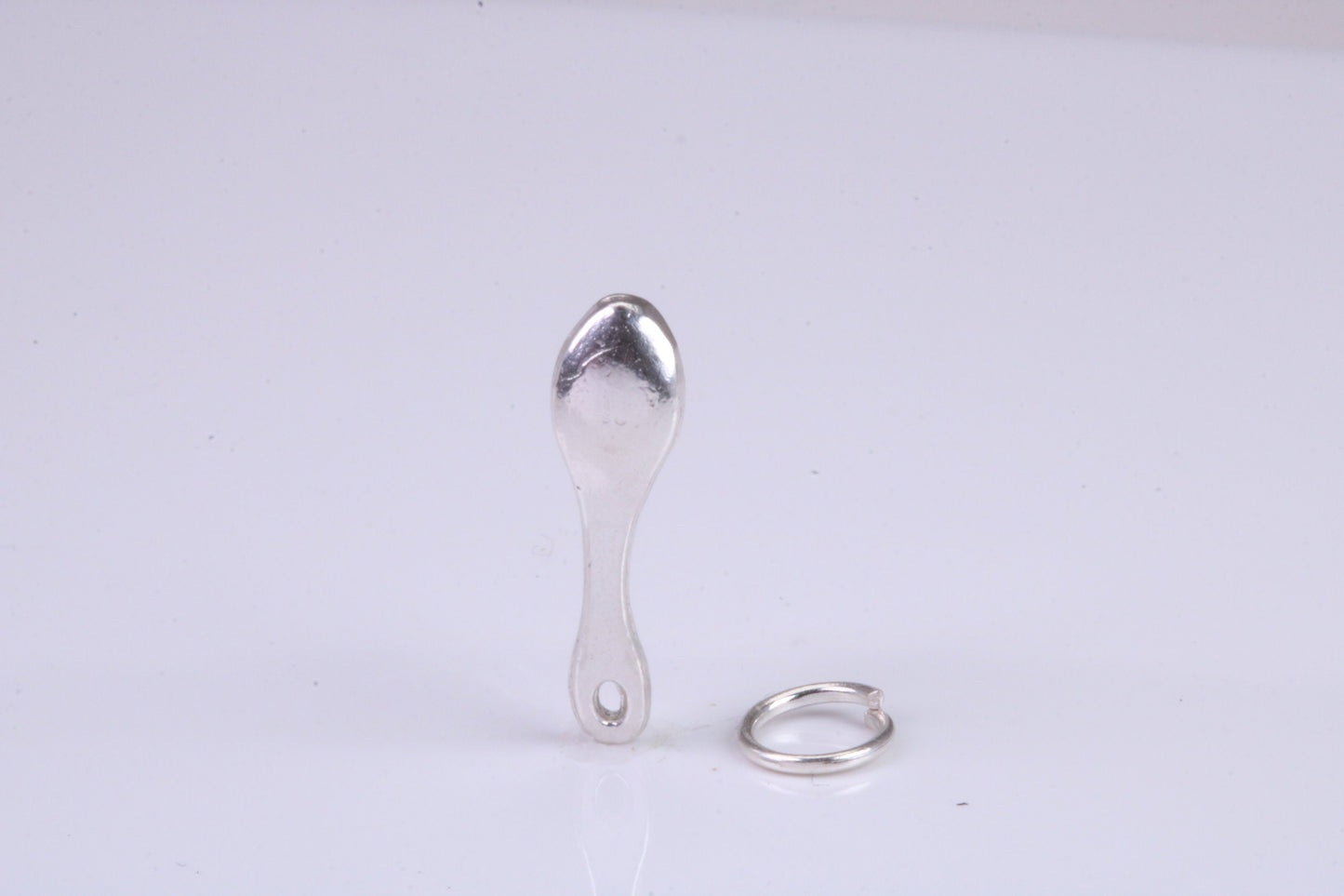 Spoon Charm, Traditional Charm, Made from Solid 925 Grade Sterling Silver, Complete with Attachment Link