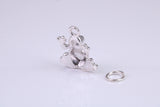 Frog Charm, Traditional Charm, Made from Solid 925 Grade Sterling Silver, Complete with Attachment Link