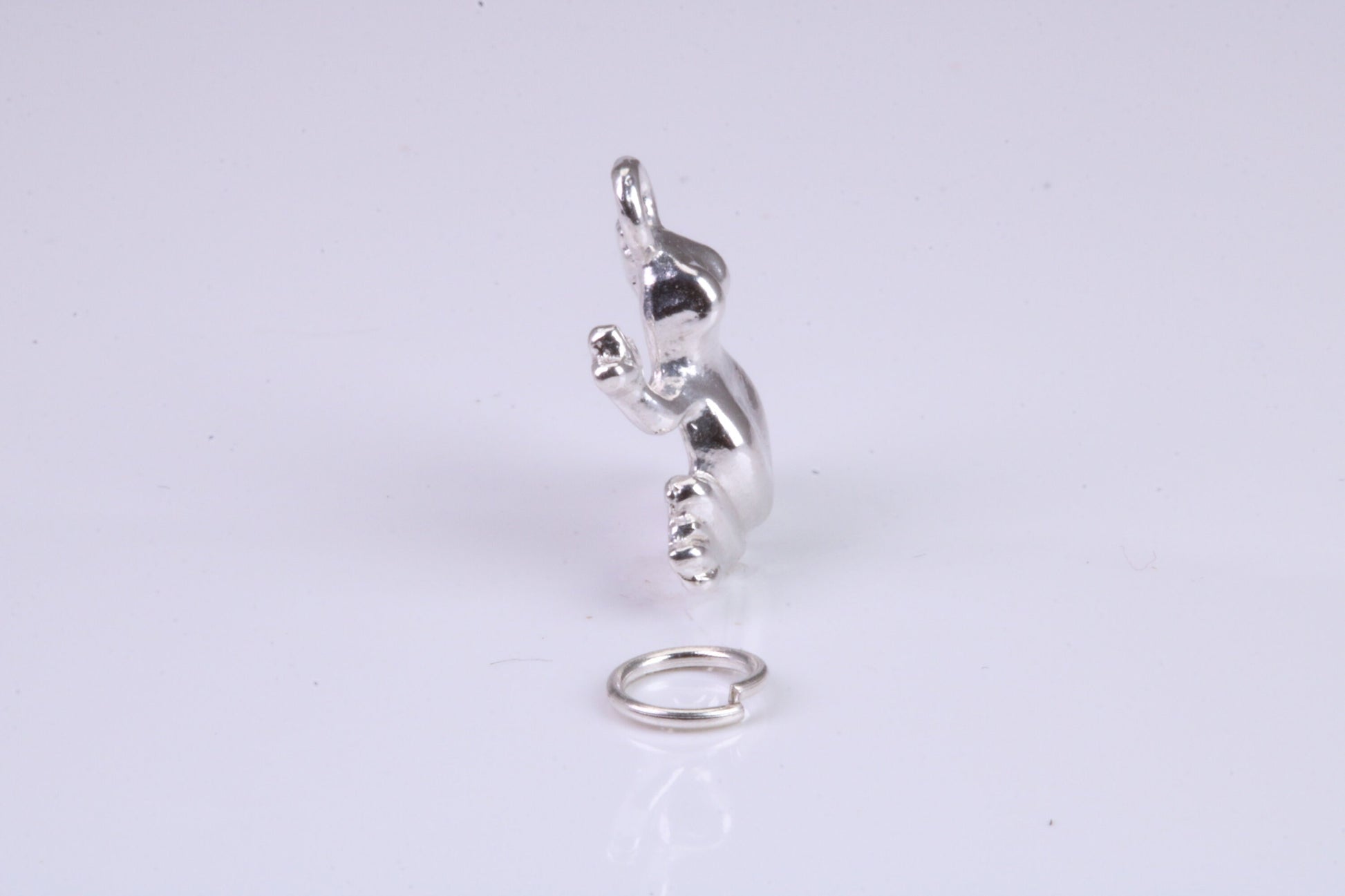 Frog Charm, Traditional Charm, Made from Solid 925 Grade Sterling Silver, Complete with Attachment Link