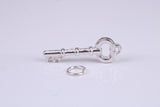 Key Charm, Made from Solid Cast Silver