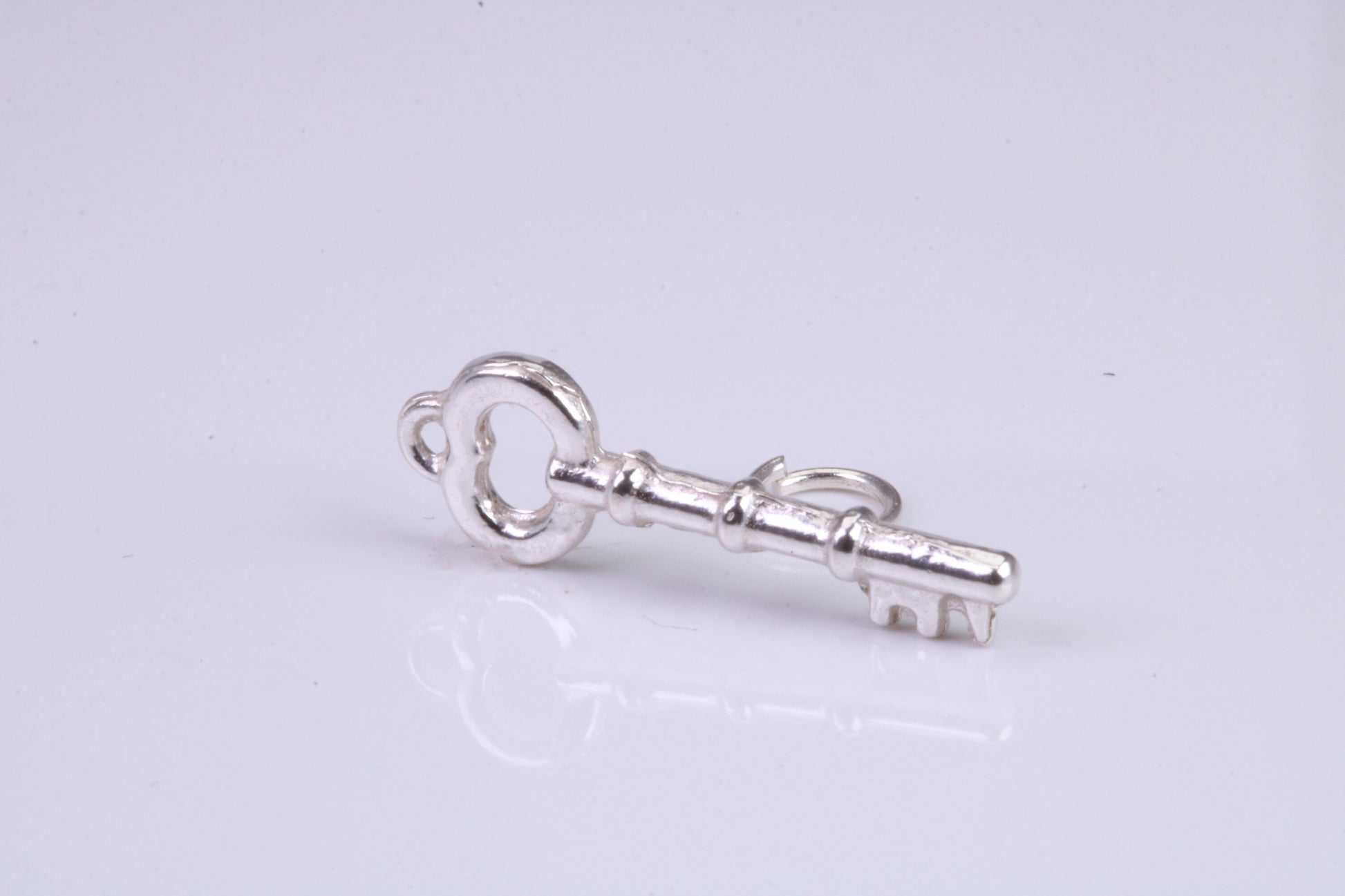 Key Charm, Traditional Charm, Made from Solid 925 Grade Sterling Silver, Complete with Attachment Link