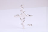 33 mm Long Cross Necklace, made from solid Sterling Silver, With 18 Inch Long Chain