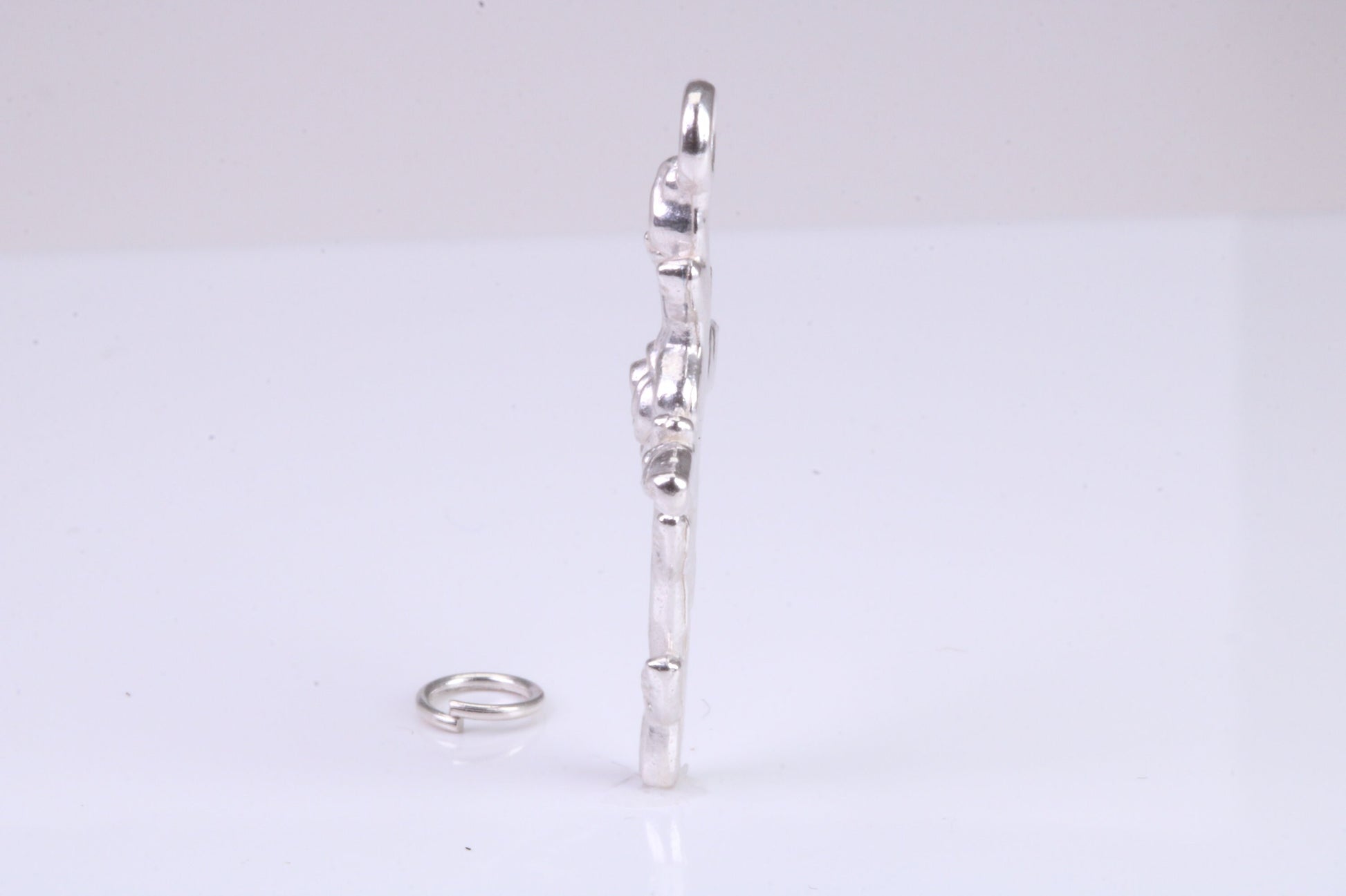33 mm Long Cross Necklace, made from solid Sterling Silver, With 18 Inch Long Chain