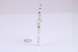 33 mm Long Cross Necklace, made from solid Sterling Silver, With 18 Inch Long Chain